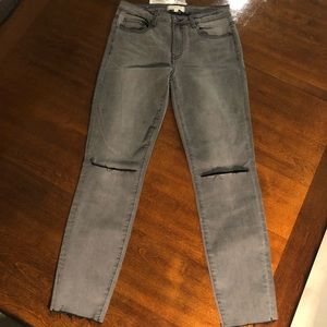 Harper Hertiage Gray Distressed Jeans